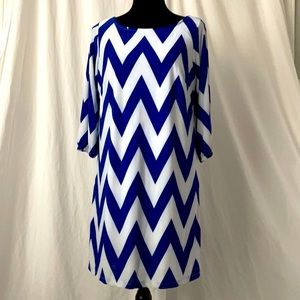 Chevron print Midi Dress